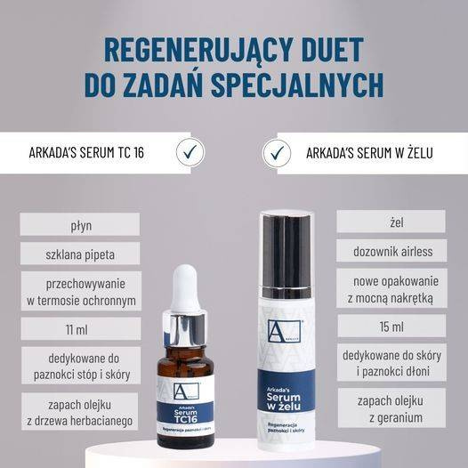 AArkada Serum kolagenowe do paznokci TC16 + serum żelowe do zniszczonych paznokci