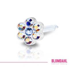 Blomdahl Daisy Rainbow/ Alexandrite 5 mm ear piercing earring medical plastic