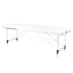 Folding massage table aluminum comfort activ fizjo 3 segment white