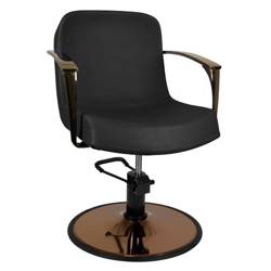 Gabbiano styling chair copper bolonia black