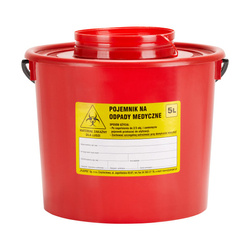 Medical waste container 5 l red