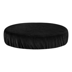 Velour stool cover black
