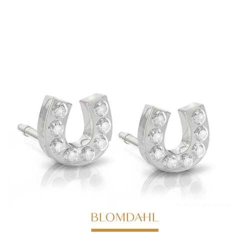 Brilliance Horseshoe Crystal 7 mm earrings SFJ medical plastic