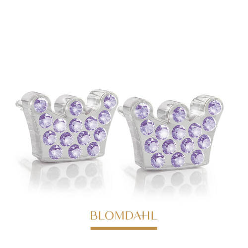 Brilliance Princess Violet 9 mm earrings SFJ medical plastic