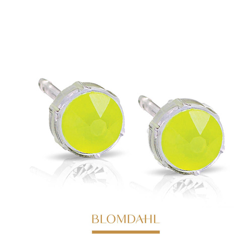Electric Yellow 6 mm earrings SFJ medical plastic