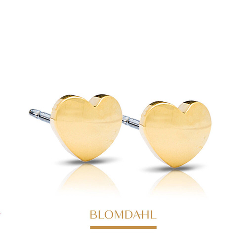 Heart 5 mm earrings SFJ gold medical titanium