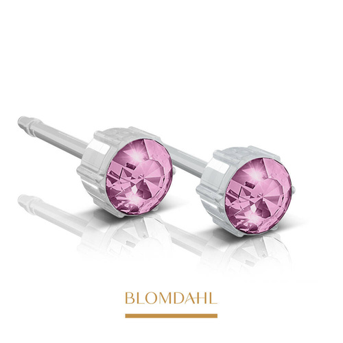 Pastel Violet 4 mm earrings SFJ medical plastic