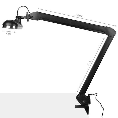 Workshop lamp led elegante 801-l with vise reg. light intensity black