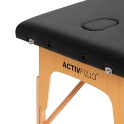 Folding massage table wooden comfort activ fizjo lux 2 segmented 190x70 black