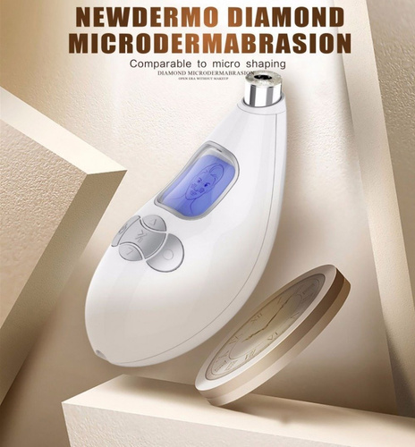 Portable wireless microdermabrasion NEWDERMO model JR12 white or silver