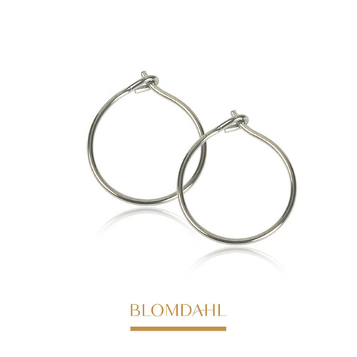 Ear pendants 12 mm SFJ natural medical titanium
