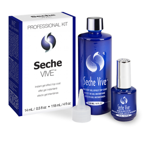 Seche Vive 14ml + refill 118ml - nail polish top coat - gel nails effect