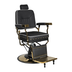 Gabbiano fotel barberski filippo gold czarny