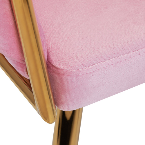 4rico chair qs-gw06g velvet pink