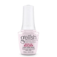 Gelish - Brush On Builder Light Pink Nude 15ml - żel budujący do paznokci z pędzelkiem - jasnoróżowy nude