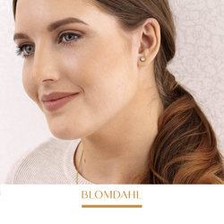 Bezel Crystal 6 mm SFJ gold titanium medical earrings