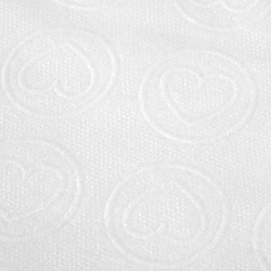 Jednorazowe chusty zabiegowe 20 szt. 70 x 40 cm białe serca