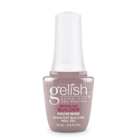 Gelish - Brush On Builder Mauve Nude 15ml - żel budujący do paznokci z pędzelkiem - fiolet nude
