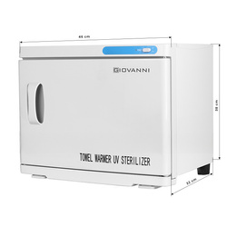 Towel warmer with uv-c sterilizer 23 l white