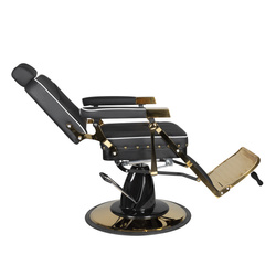 Gabbiano fotel barberski filippo gold czarny
