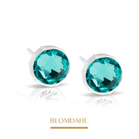 Turquoise 6 mm earrings SFJ medical plastic