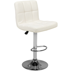 Bar hocker m06 quilted adjustable white