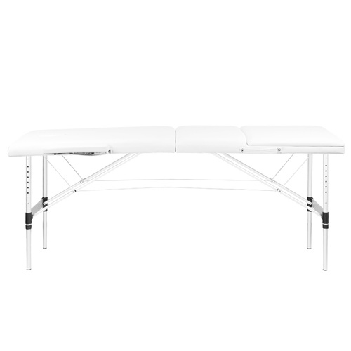 Folding massage table aluminum comfort activ fizjo 3 segment white