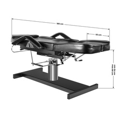 Fotel kosmetyczny hydrauliczny a 210c do pedicure w kolorze czarnym