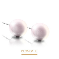 Pearl Light Rose 8 mm earrings SFJ pure medical titanium