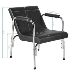 Gabbiano chair for hairdresser's wash gb-1004a black