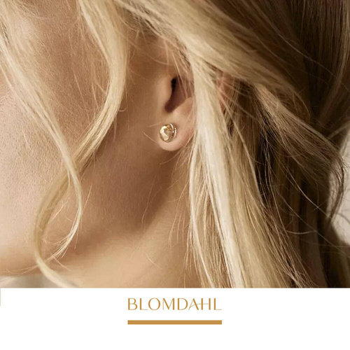 Golden Shadow 6 mm earrings SFJ medical plastic