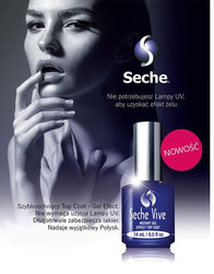 Seche Vive 14 ml + dopełnienie 118ml top coat do zwykłego lakieru - efekt paznokci żelowych
