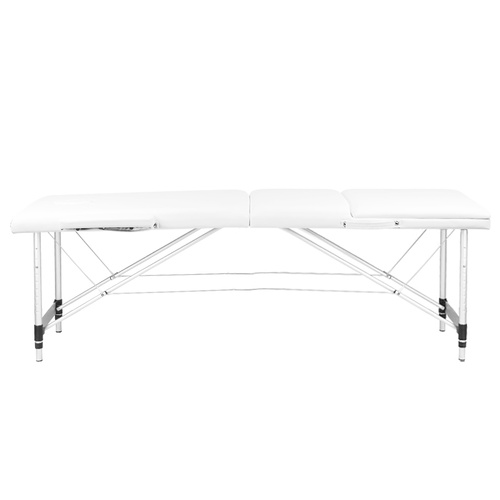 Folding massage table aluminum comfort activ fizjo 3 segment white