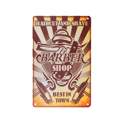Decorative barber board b072