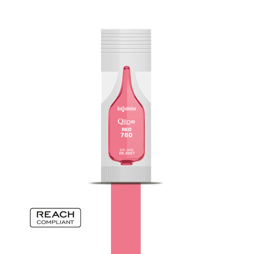 Jednorazowy pigment do makijażu permanentnego ust Bioevolution Red 760 Qline Pro 0,7ml monodose