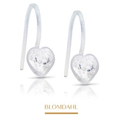 Heart Crystal 6 mm earrings SFJ medical plastic