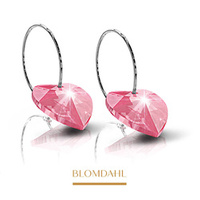 Kolczyki hipoalergiczne Heart Rose SFJ naturalny tytan medyczny