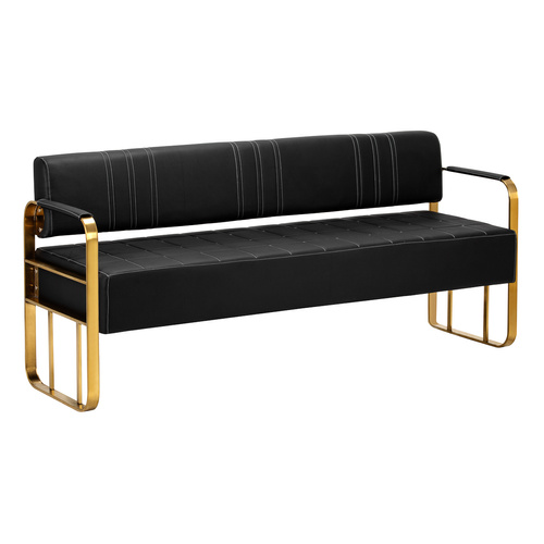 Gabbiano waiting room sofa avila gold black