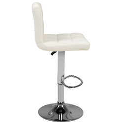 Bar hocker m06 quilted adjustable white