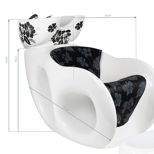 Gabbiano hairdresser's washstand mallow white