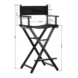 Makeup chair folding alu black
