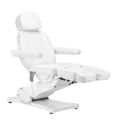 Electric cosmetic chair sillon classic 3 motors with cradle pedi white
