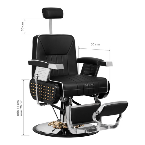 Gabbiano barber chair livio black