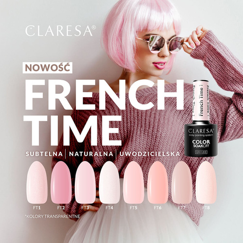 Claresa lakier hybrydowy french time 5 -5g