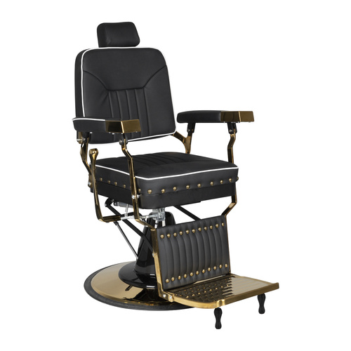 Gabbiano fotel barberski filippo gold czarny