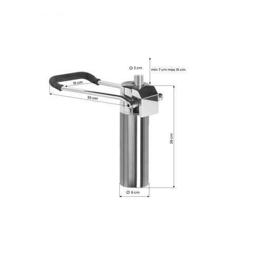 Actuator for hairdressing chair d-04 chrome