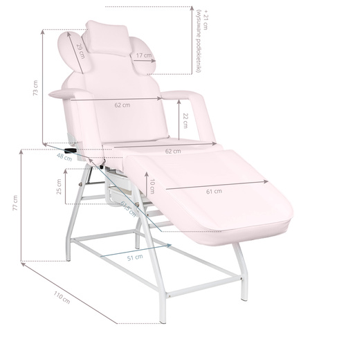 Eyelash treatment chair ivette pink