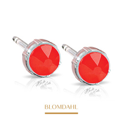 Electric Orange 6 mm earrings SFJ medical plastic