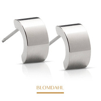 Pendant Plain Grand Curved 10 mm earrings SFJ natural medical titanium