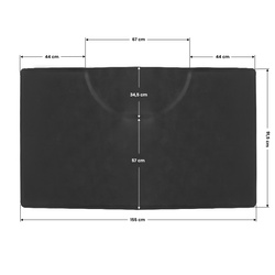Hairdresser mat under the chair rectangle